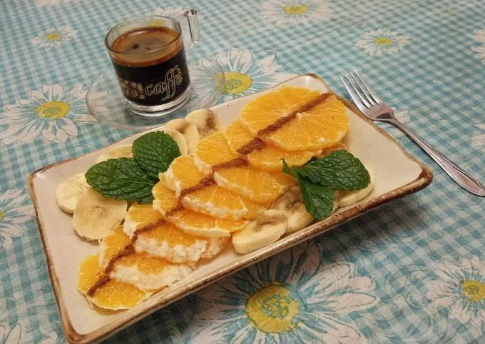 Recipe of Carpaccio orange banane a la cannelle 🌿