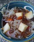 電鍋料理-黑糖薑汁木耳山藥甜湯