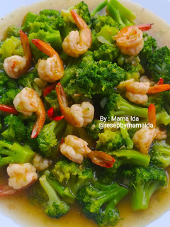 Foto resep Cah Brokoli Udang Saus Tiram