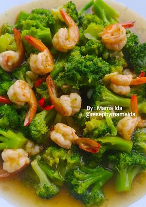 Foto resep Cah Brokoli Udang Saus Tiram