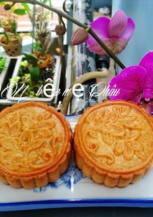Hình của món Bánh trung thu nướng nhân cốm dừa.