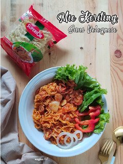 Foto resep Mie Keriting Saus Bolognese