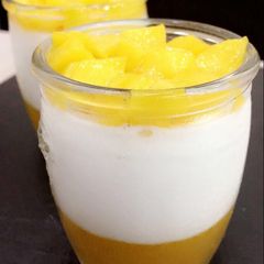 A picture of Mango Panna Cotta.