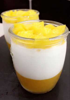 A picture of Mango Panna Cotta.