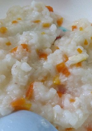 Foto resep Nasi tim wortel ayam tahu keju-nya mas Rendra😁 (1yo1w)