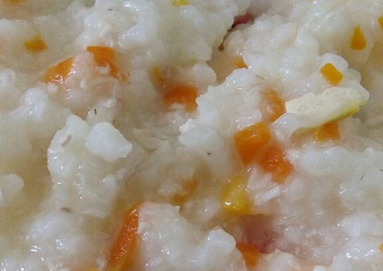 Langkah Mudah untuk Menyiapkan Nasi tim wortel ayam tahu keju-nya mas Rendra😁 (1yo1w) yang Bisa Manjain Lidah