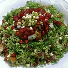 A picture of Sprouted moong chat.