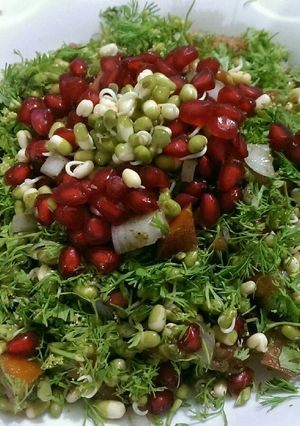 A picture of Sprouted moong chat.
