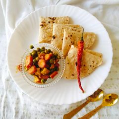 GAJAR MATAR KI SABJI (Carrot peas sabji / Lunch and dinner) A picture of GAJAR MATAR KI SABJI (Carrot peas sabji / Lunch and dinner).