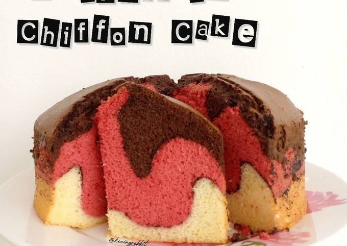 Neapolitan Chiffon Cake