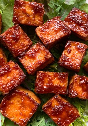 A picture of ‘Char Siu’ Baked Tofu.