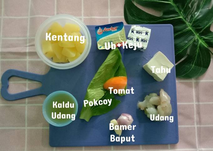 Mp-ASI 6 bulan. BUBUR Kentang udang