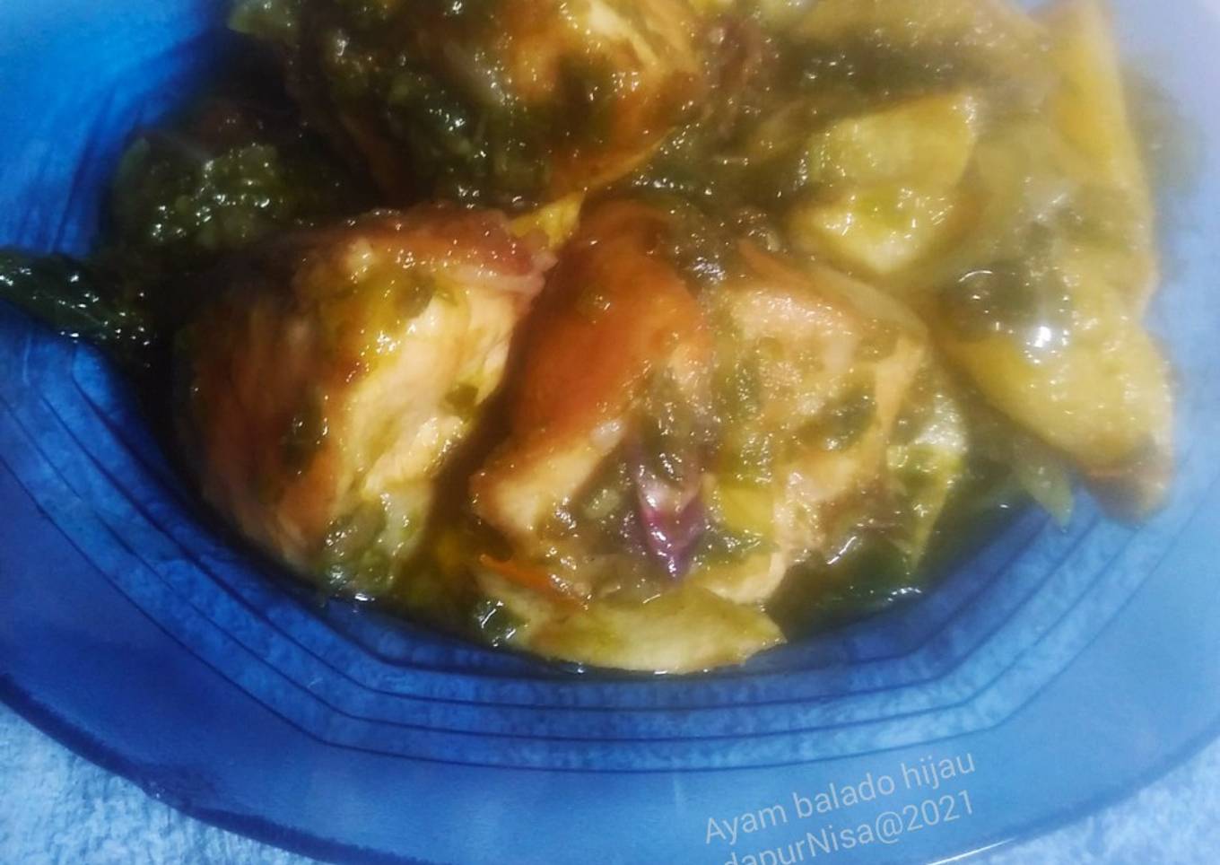 Ayam balado hijau