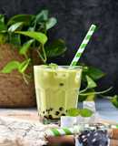 Thai Green Tea With Boba