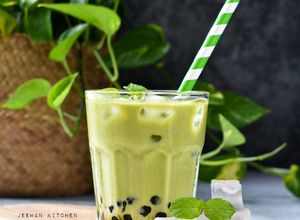 Gambar Thai Green Tea With Boba