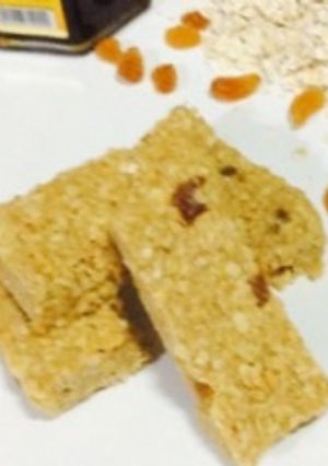 A picture of Peanut butter Honey Oats Bars.