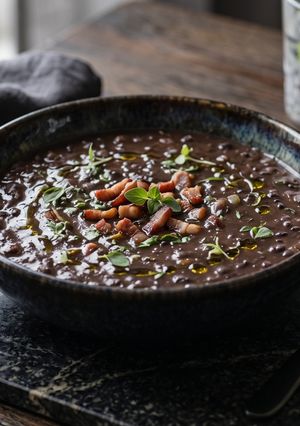 Una foto de 🥘 Potaje de Frijoles Negros Fit (Sabor Tradicional)