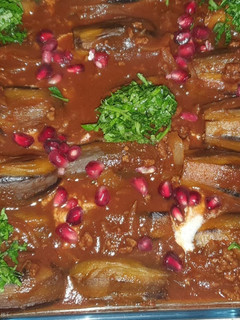 صورة لوصفة فتة الباذنجان