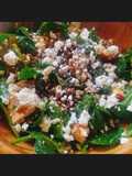 Σαλάτα με φακές, σπανάκι, μήλο, vinaigrette, τυριά & chia 🌱