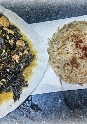 صورة لوصفة ملوخية بالدجاج