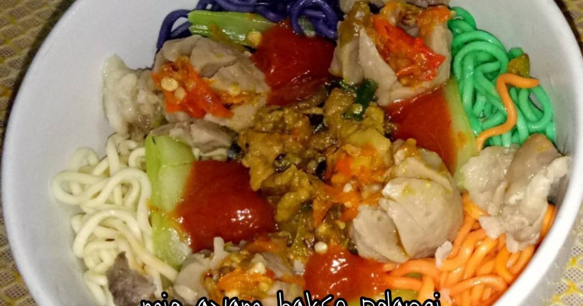 Resep Mie Ayam Bakso Pelangi Oleh Dapur H Cookpad