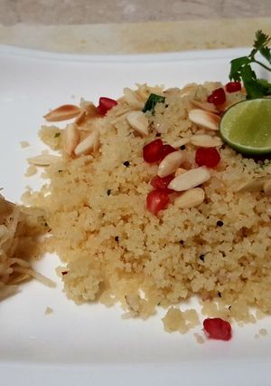 A picture of Broken wheat upma.