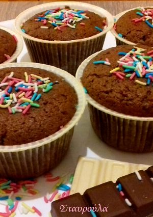 Φωτογραφία της συνταγής Muffins τριπλής σοκολάτας
