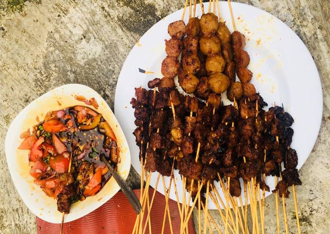 Resep: Sate Daging Sapi Bumbu Kecap Khas Sate Tegal Menu Enak