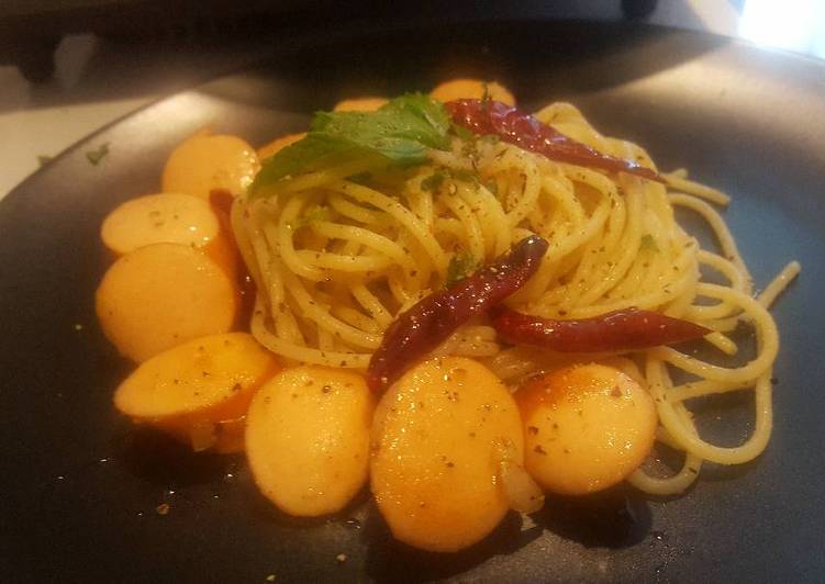 Simple Way to Prepare Favorite Spaghetti aglio e olio with sausage