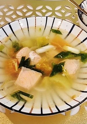 Foto resep Salmon Soup (lauk praktis)