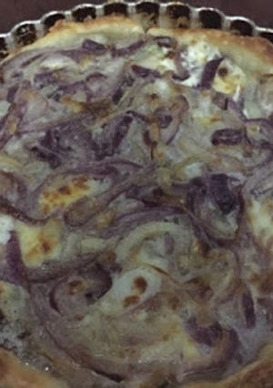 Una foto de Tarta de 2 cebollas y roquefort