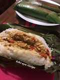 Nasi Bakar Ikan Asin Tahu Pedas