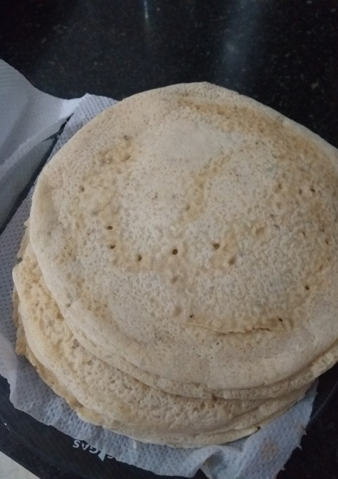 Una foto de Panqueques saludables con semillas. Sin harina de trigo