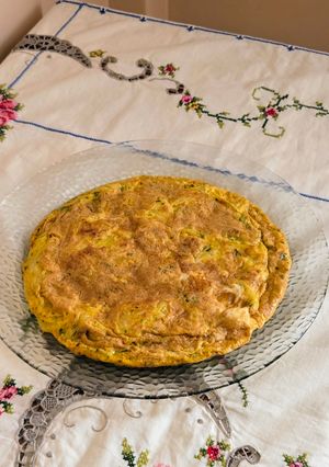 Una foto de Tortilla de Papas, Rápida 🥔 Tortilla de Patatas Exprés para Prepararte en el Entretiempo ⚽🇦🇷 🇯🇴