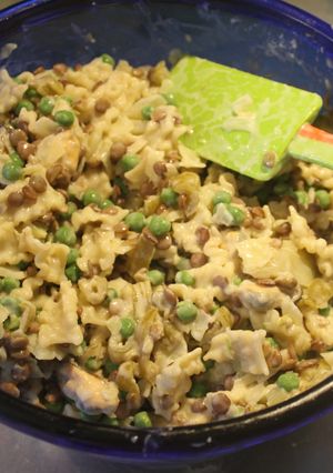 Una foto de Pasta salad muy completa