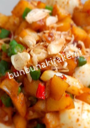 Foto resep Balado Kentang Telur Buncis