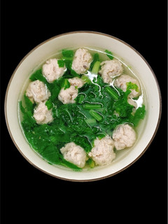 Hình của món Canh cải xanh nấu mọc (giò sống).