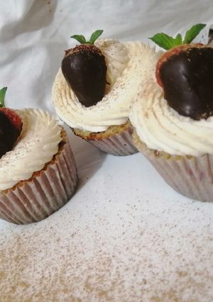 Una foto de Muffin de fresa