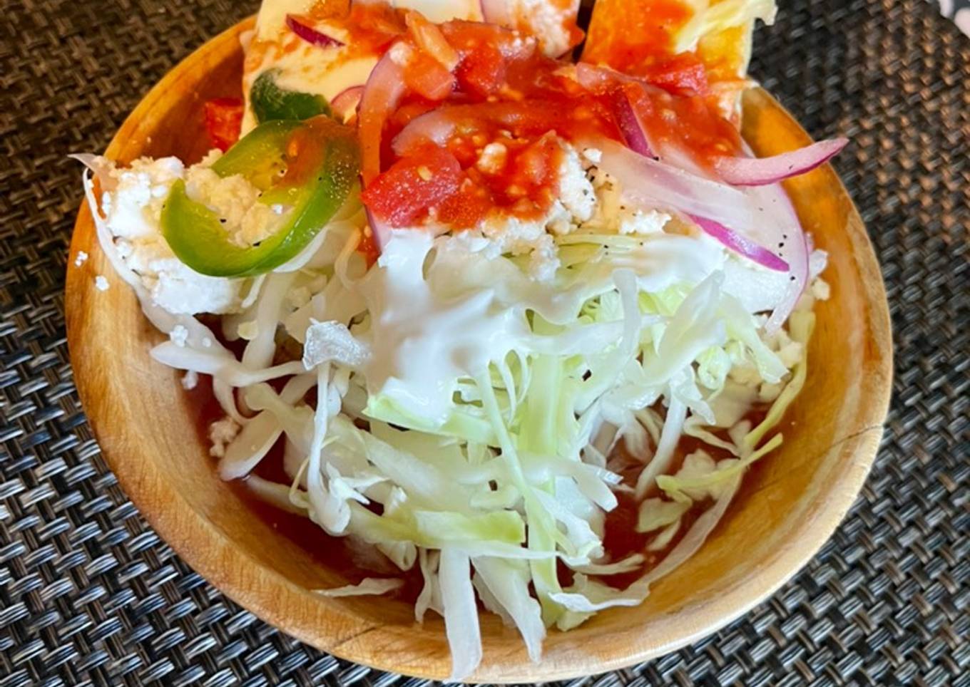 Enchiladas de pollo fritas a mi estilo y sabor