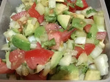 Ensalada de apio, palta y tomate