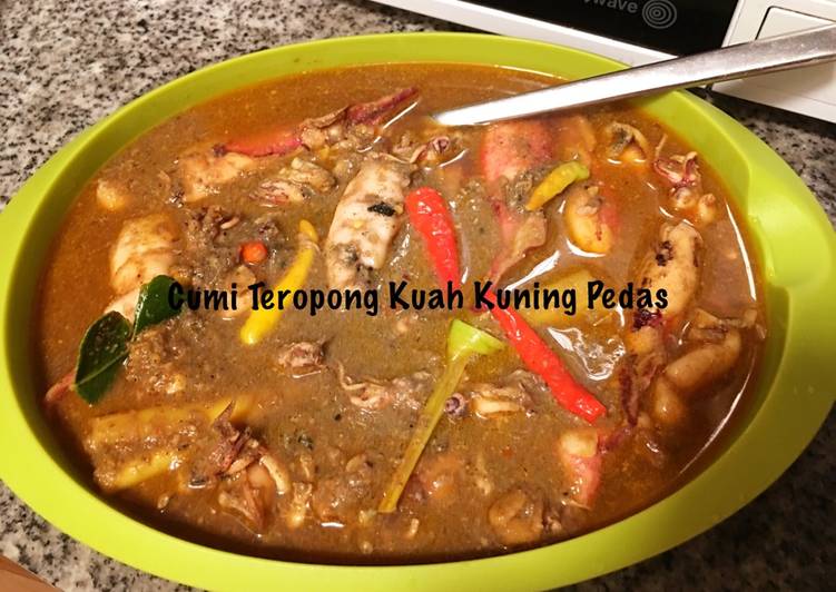 Resep Cumi Teropong Kuah Kuning Pedas yang Enak Banget