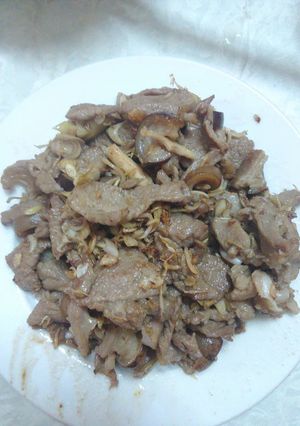 Hình của món Thịt dê xào xả.