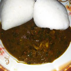 A picture of Tuwon shinkafa miyar ogbono.