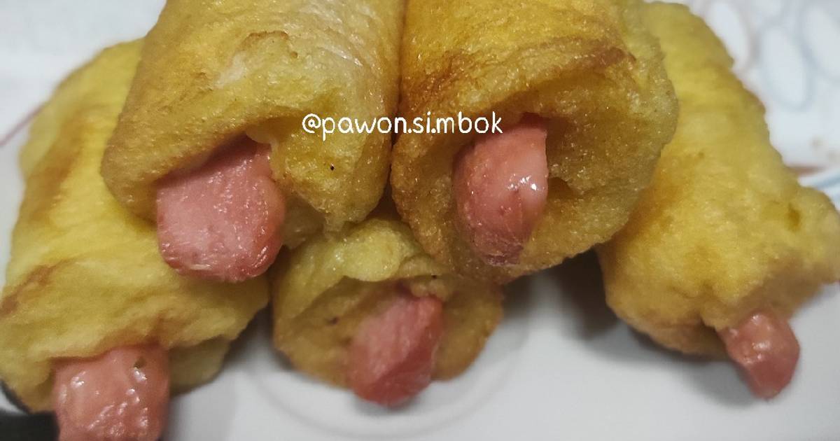 Resep Roti sosis gulung keju slice ala pawon si mbok🌭 oleh Pawon si ...
