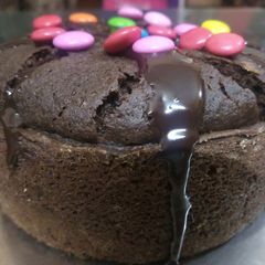 A picture of Chocolate Gems cake.