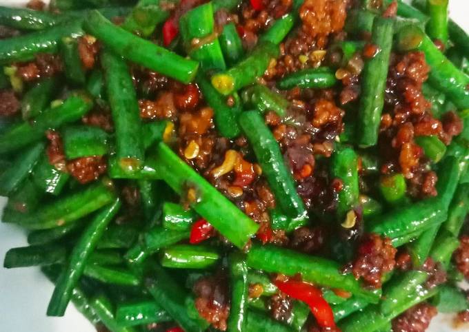 Resep Tumis Kacang Panjang With Daging Sapi Cincang oleh sapto wahono