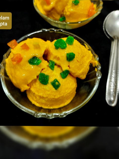 A picture of MANGO ICE CREAM Just 3 INGREDIENTS.