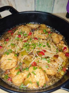 Foto resep Egg Tofu with Enoki