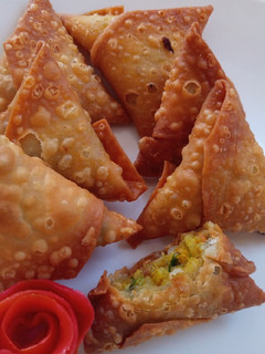 A picture of Rice Samosas.