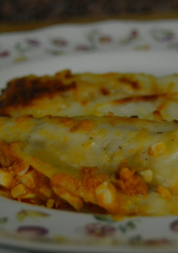 Una foto de Canelones de atún